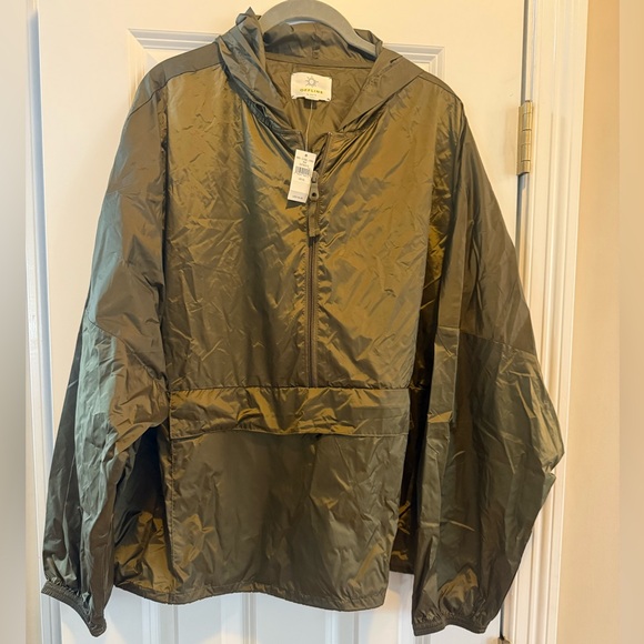 Aerie‎ OFFLINE Olive Green Packable Pullover Windbreaker Anorak Jacket XL NWT - Picture 4 of 8